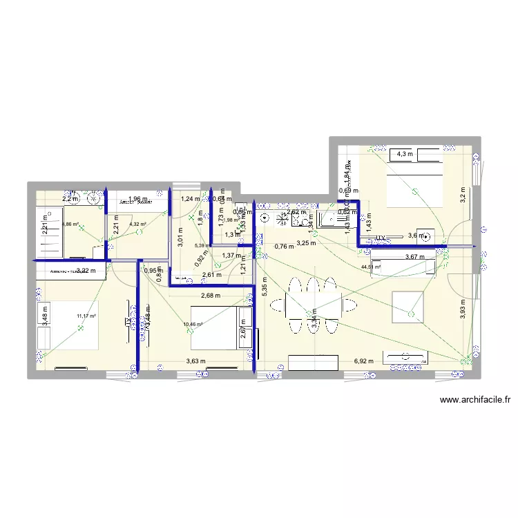 Plan appartement CUCQ modifi&eacute; V4. Plan de 