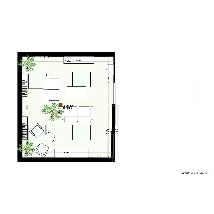 SALON. Plan de 