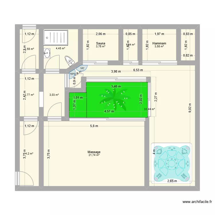 test1. Plan de 10  et 79 m²