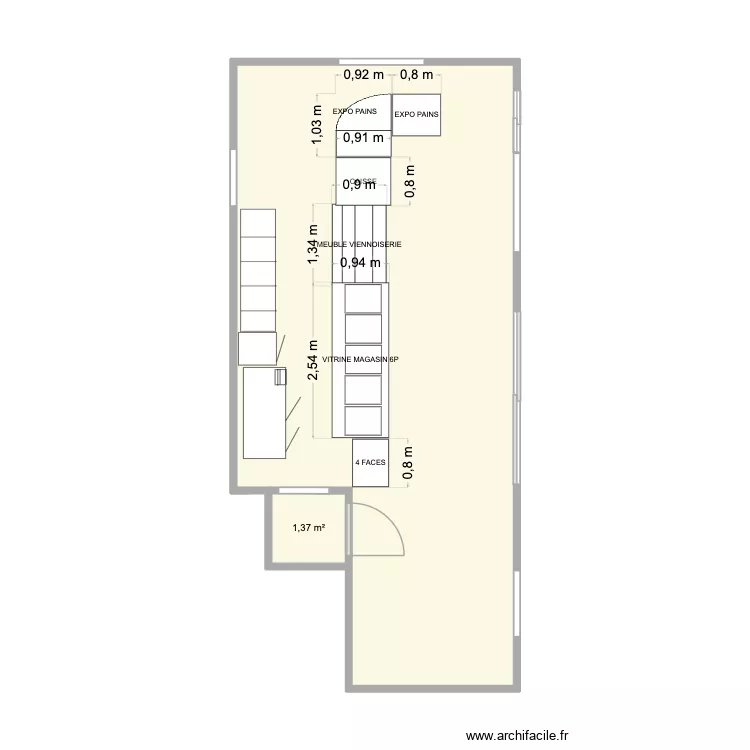 MAGASIN JOLLY 1. Plan de 2 Pièces et 41 m² MAGASIN JOLLY 1. Plan de 2 Pièces et 41 m²