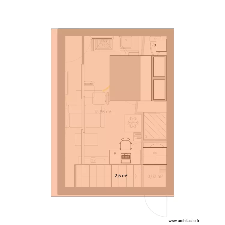 maison Tarbes. Plan de 5  et 21 m²