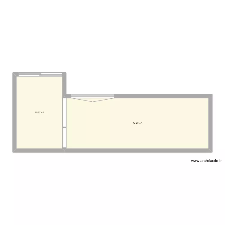 Monseigneur 1. Plan de 2  et 50 m²