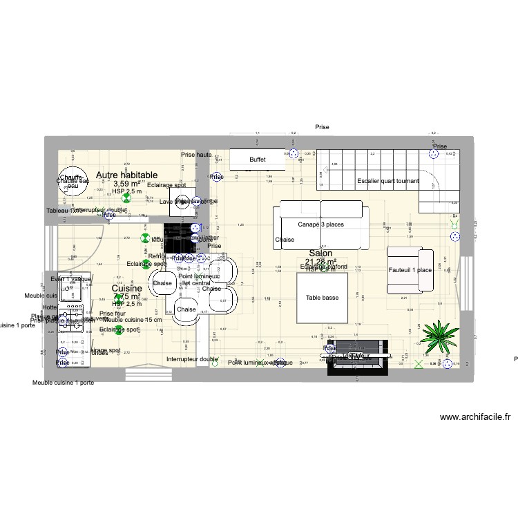 gite R ET B. Plan de 0 pièce et 0 m2