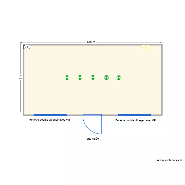 box innov. Plan de 1 Pièce et 18 m²