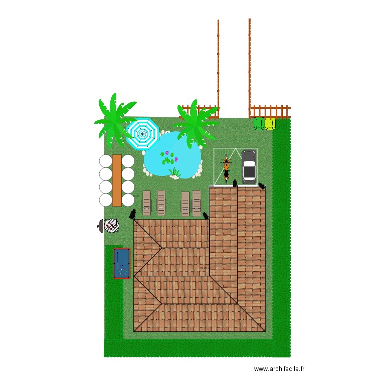 villa 1. Plan de 1 pièce et 39 m2