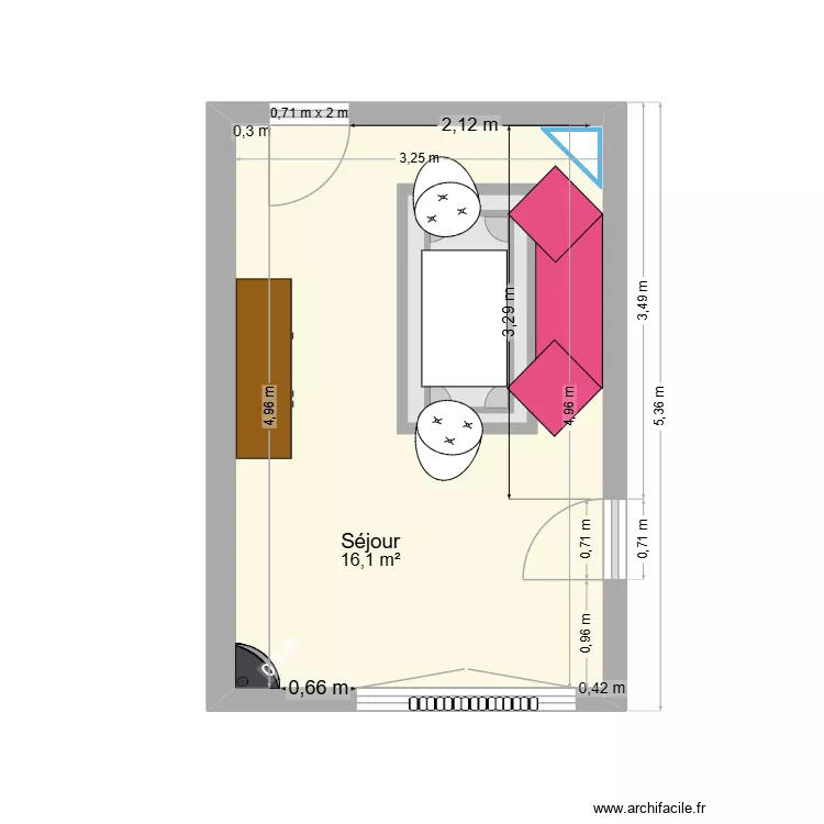 S&eacute;jour. Plan de 