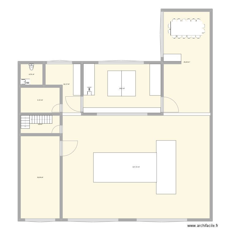 plan Labo Dossier. Plan de 8 pièces et 295 m2