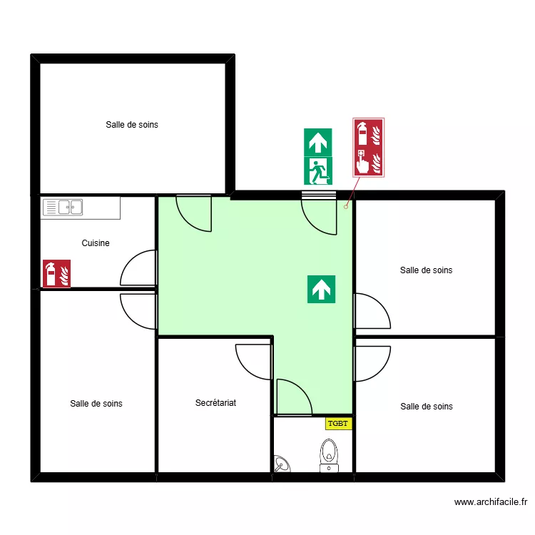 Kiné Puyricard. Plan de 7 et 111 m² Kiné Puyricard. Plan de 7 et 111 m²