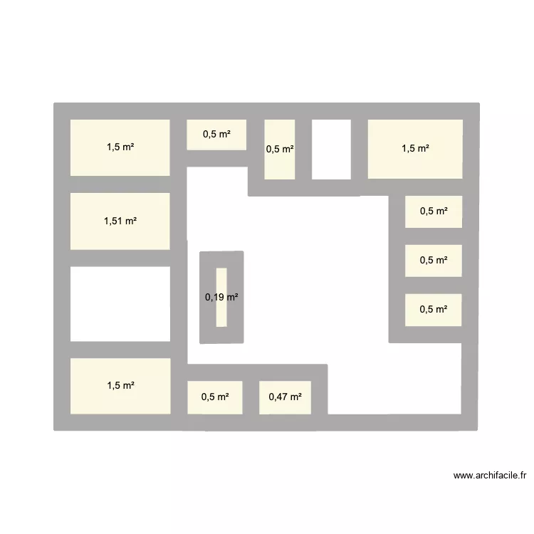2eme GHS. Plan de 12  et 10 m²