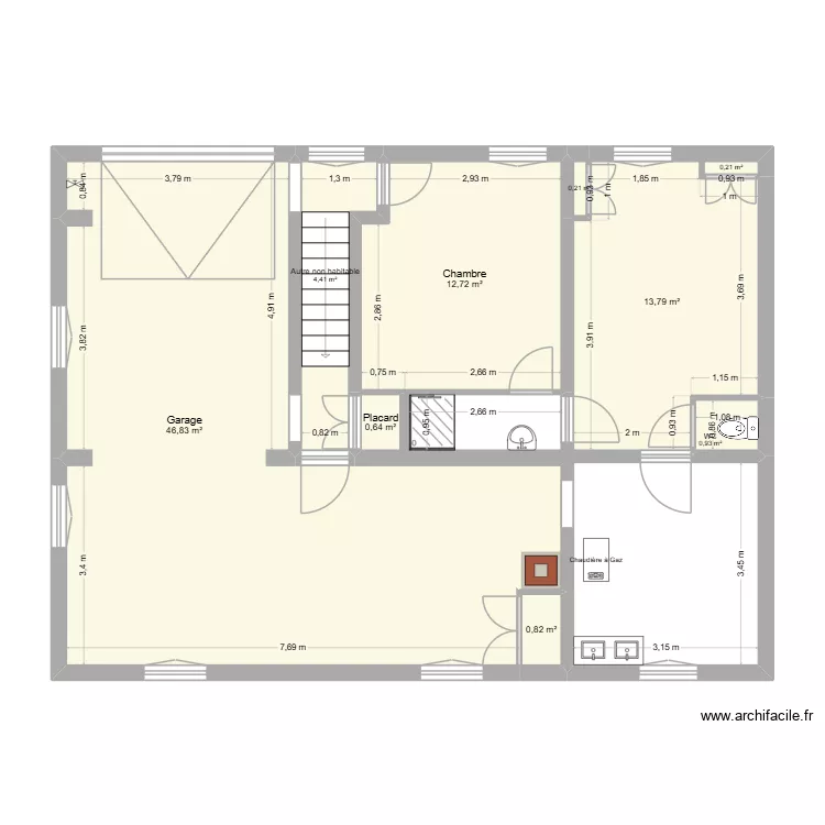 Robinson Sous-sol. Plan de 9 Pièces et 81 m² Robinson Sous-sol. Plan de 9 Pièces et 81 m²