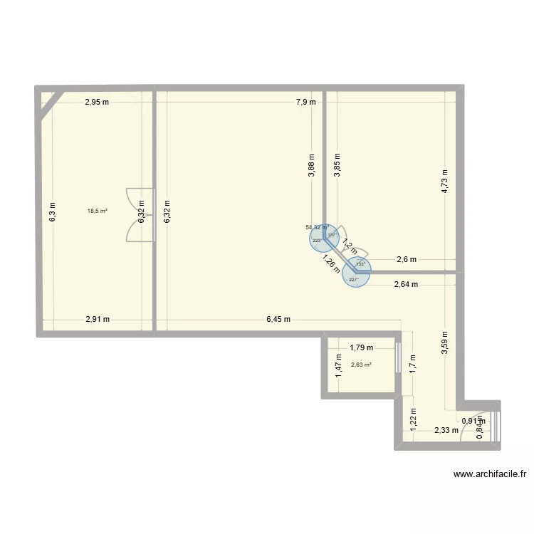 plan bureau space power. Plan de 3  et 75 m²