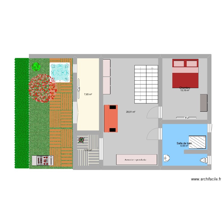 mon appartETAGE. Plan de 0 pièce et 0 m2