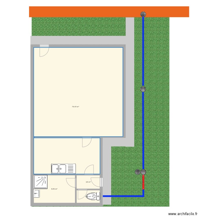 8 d amiens leforest . Plan de 4 pièces et 93 m2