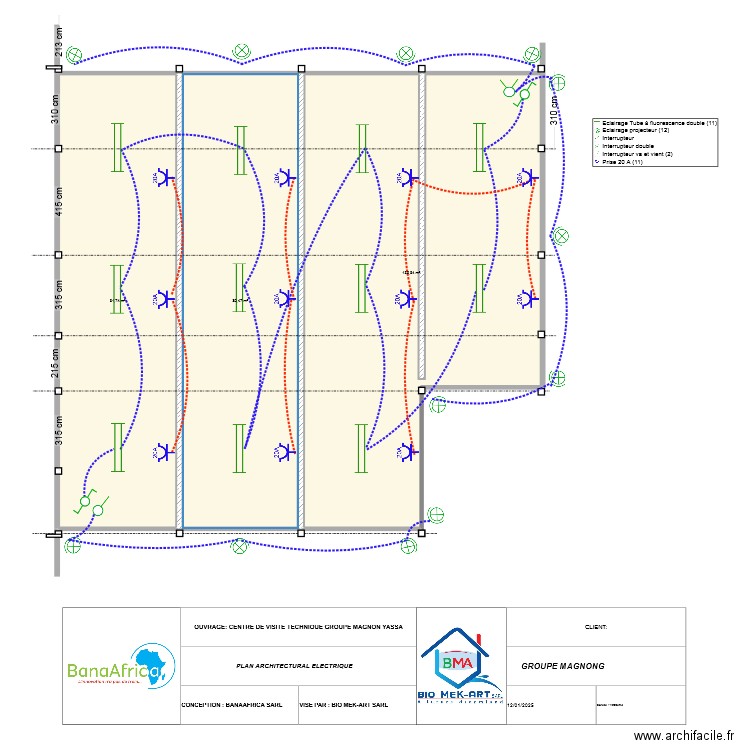 PLAN ARCITECTURAL ELECTRIQUE NEW 1. Plan de 9 pièces et 673 m2