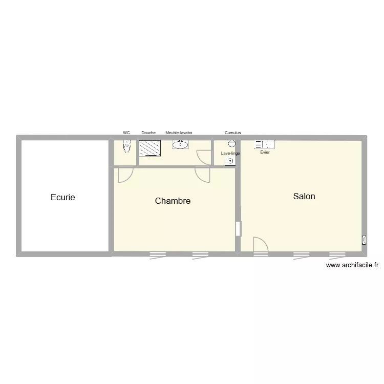 Maison Plomberie. Plan de 5 pièces et 79 m² Maison Plomberie. Plan de 5 pièces et 79 m²