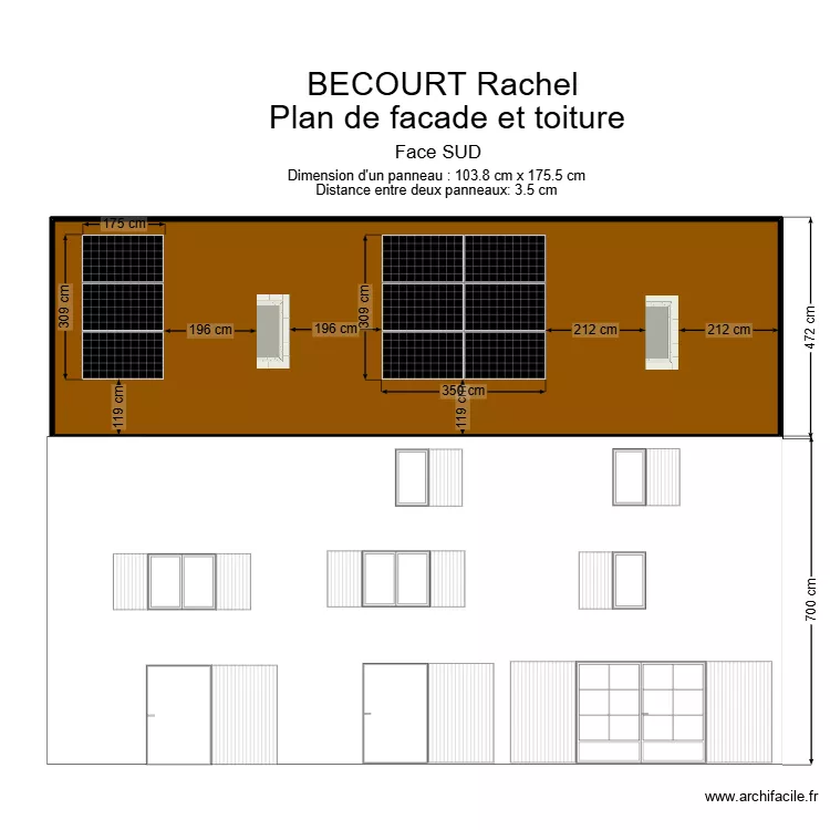 BECOURT Rachel  PLAN DE TROITURE. Plan de 