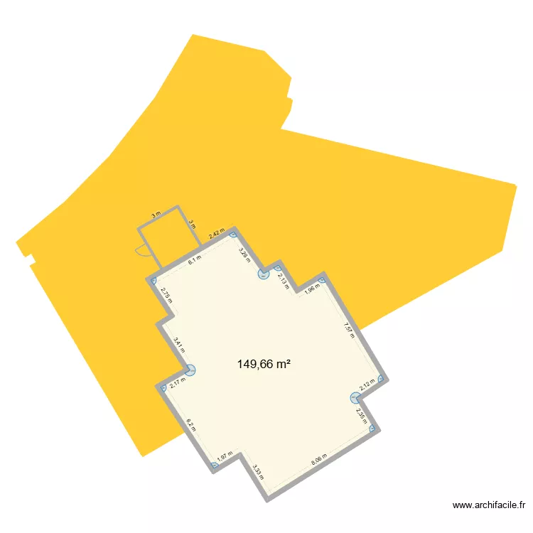 Extension maison MURET. Plan de 