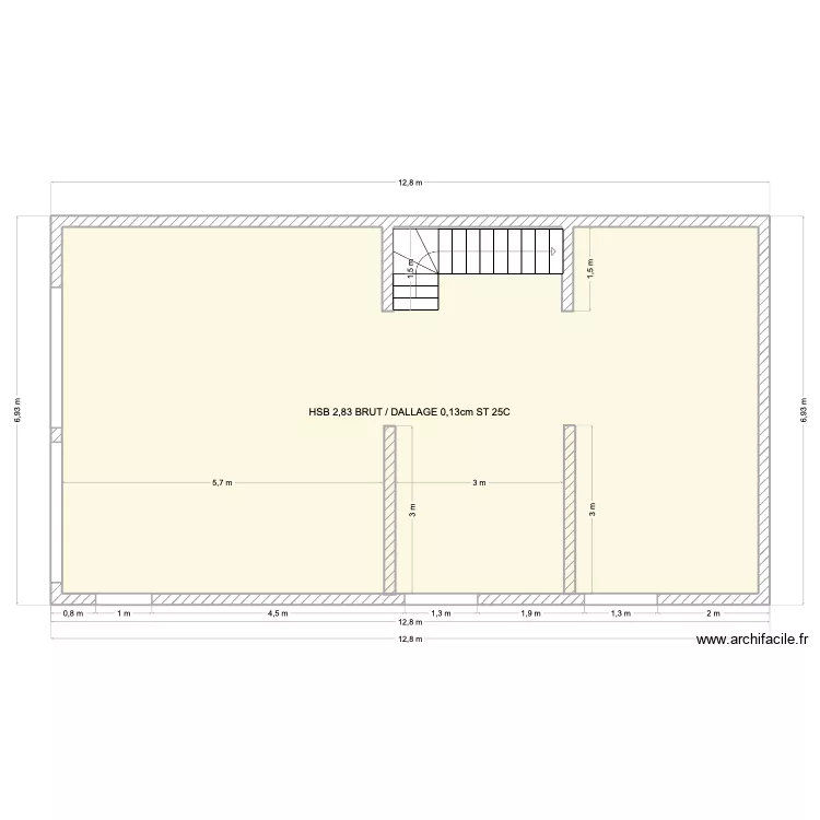 GILLES. Plan de 1  et 80 m²