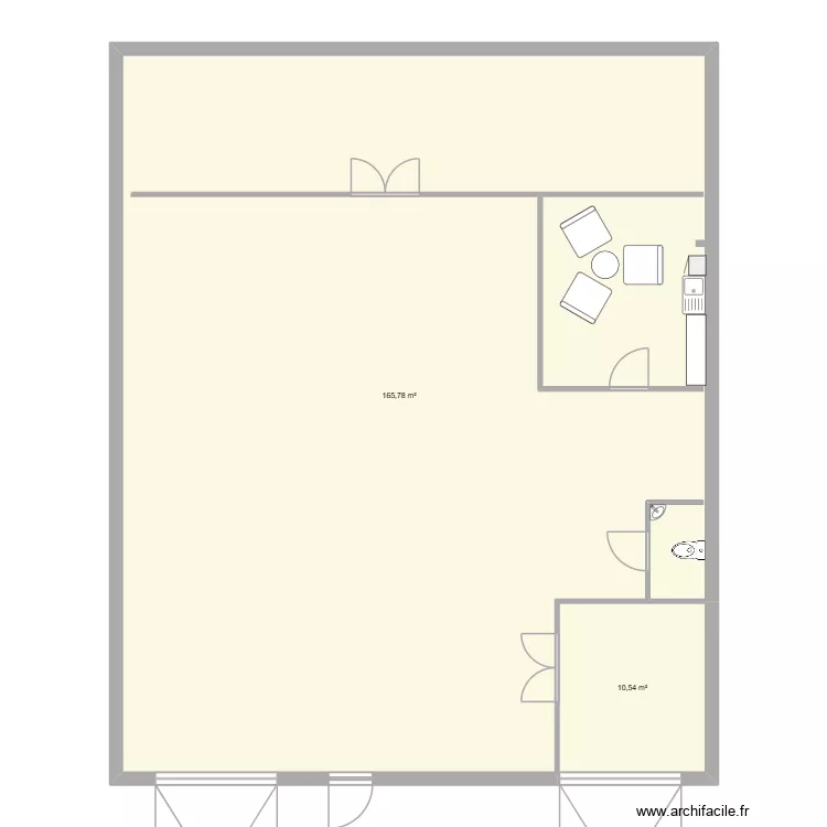 projet. Plan de 2  et 176 m²