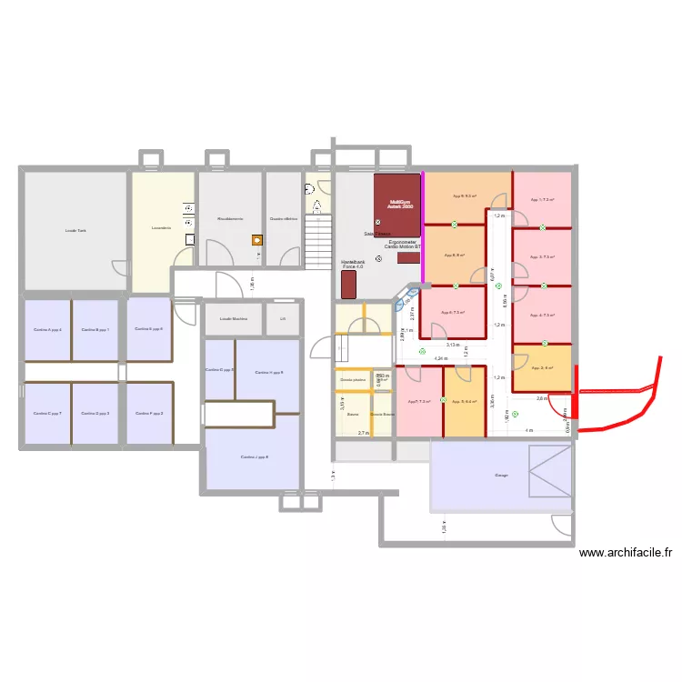 Ascona Cantina 15c. Plan de 48  et 363 m²