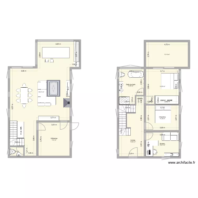 Goesnes. Plan de 9  et 152 m²