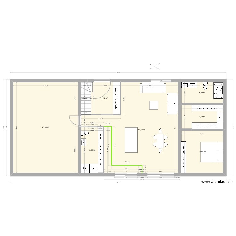 PROJET 19 X 8.5 AVEC BUANDERIE. Plan de 13 pièces et 194 m2