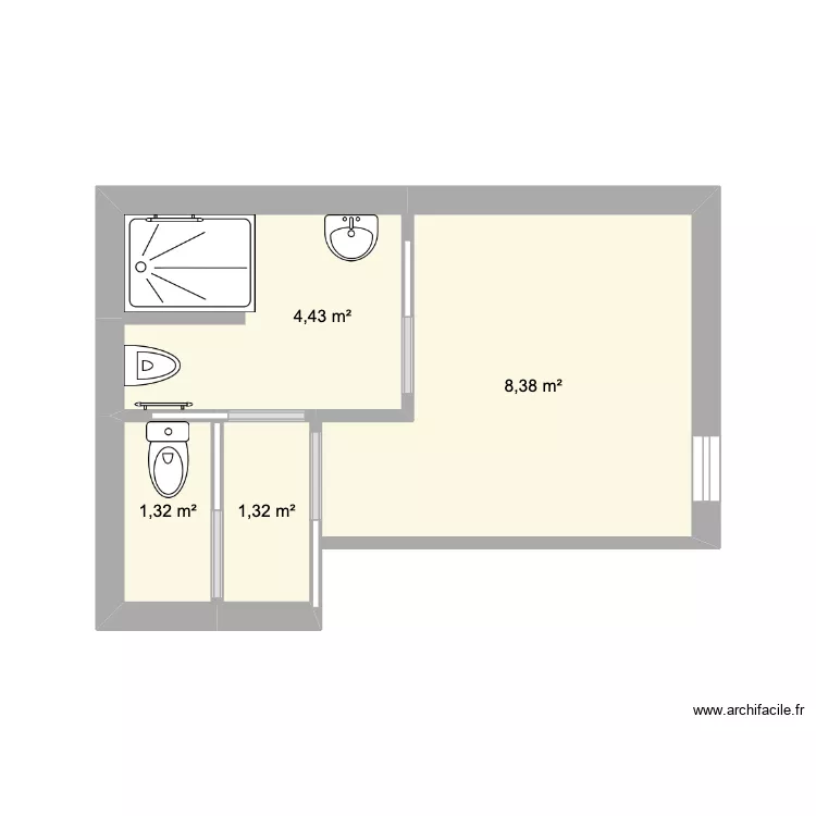 micheloni. Plan de 4  et 15 m²
