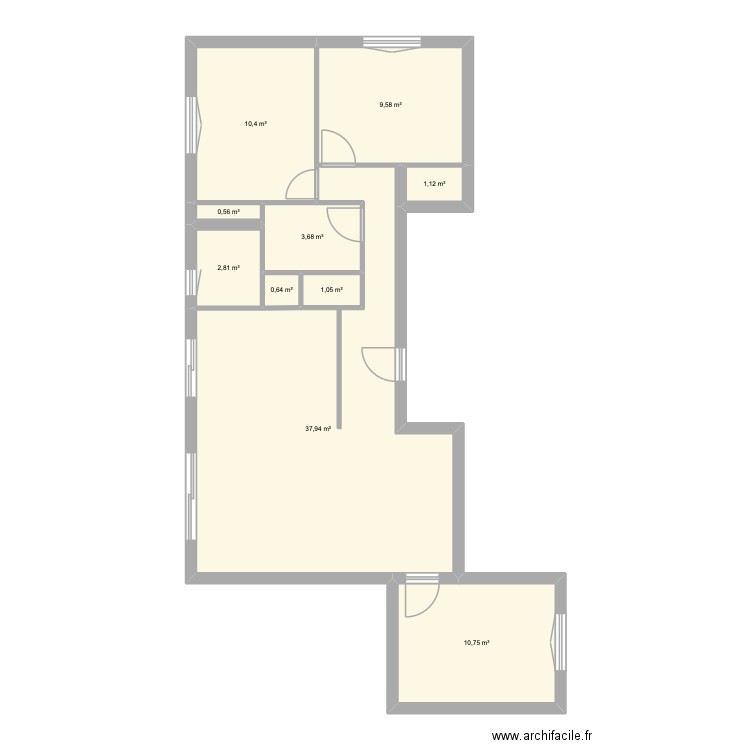 Bry vierge. Plan de 10 pièces et 79 m2