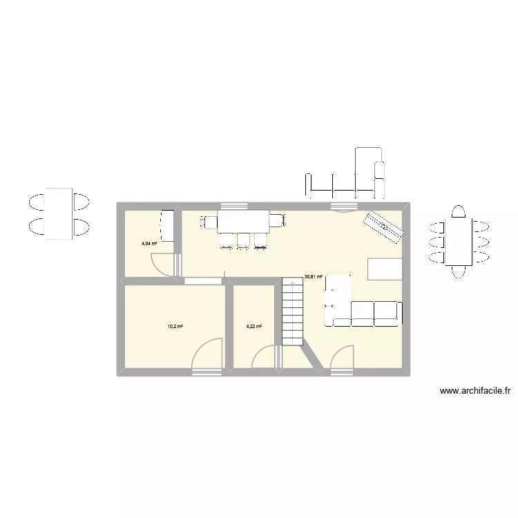 MAISON. Plan de 4 et 49 m² MAISON. Plan de 4 et 49 m²