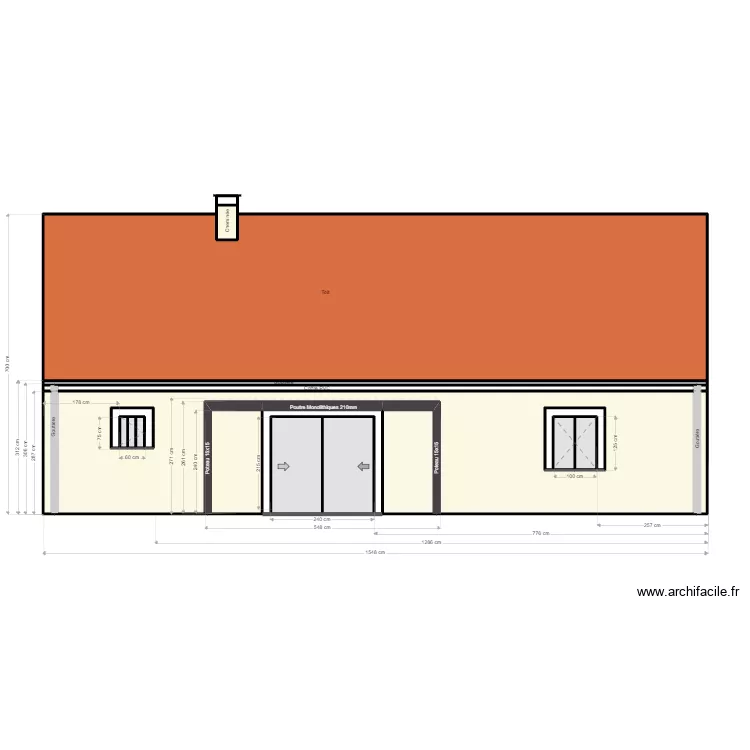 Coupe AA MOREAU. Plan de 
