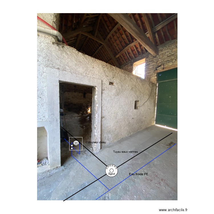 Dannemois travaux partie commune. Plan de 0 pièce et 0 m2
