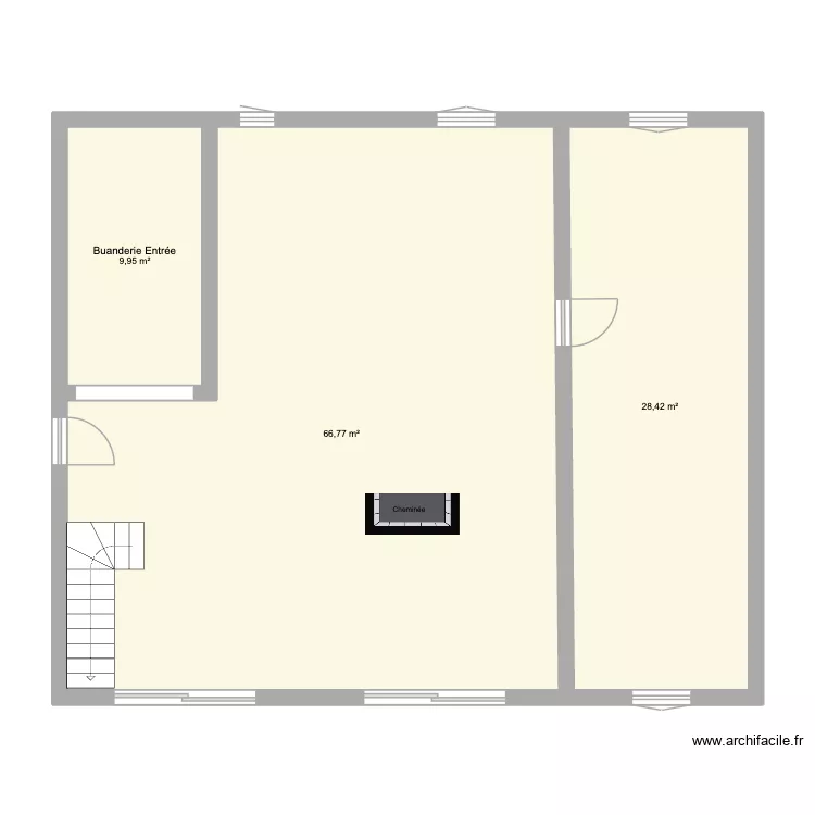 Maison Verte salle plan nouvel am&eacute;nagement. Plan de 