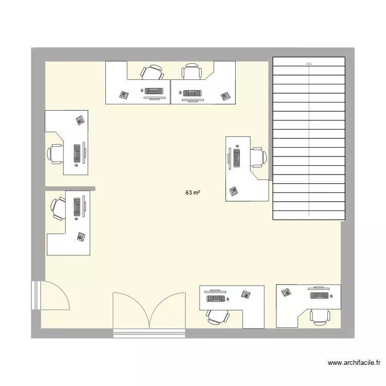 Salle du Bas SAC. Plan de 1 Pièce et 63 m² Salle du Bas SAC. Plan de 1 Pièce et 63 m²