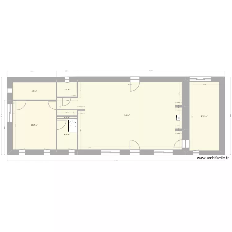 christophe6. Plan de 7 pièces et 137 m²