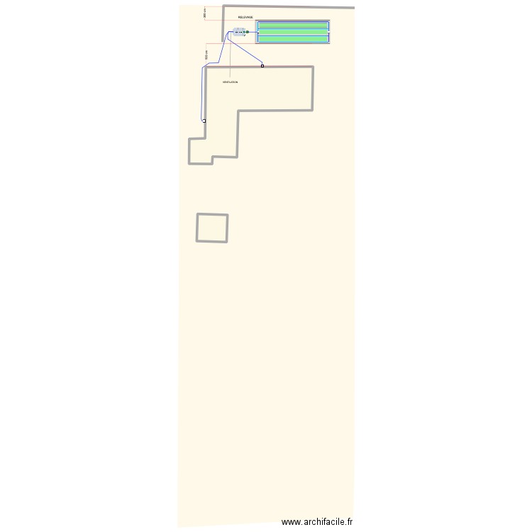 Chato. Plan de 2 pièces et 351 m2