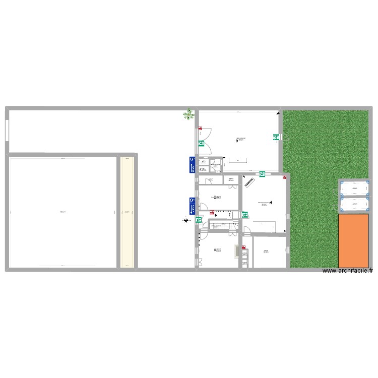 rdc la vigneronne projet 1. Plan de 18 pièces et 520 m2