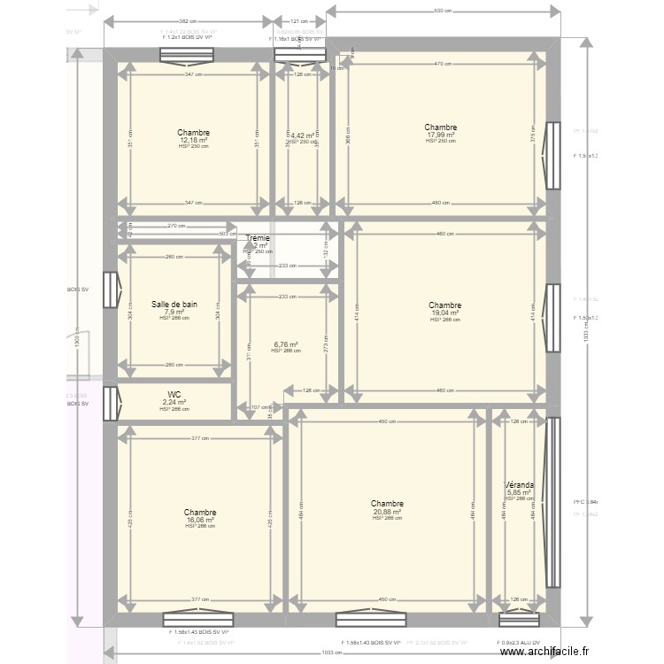 ML24004913  BERDIE. Plan de 25 pièces et 573 m2