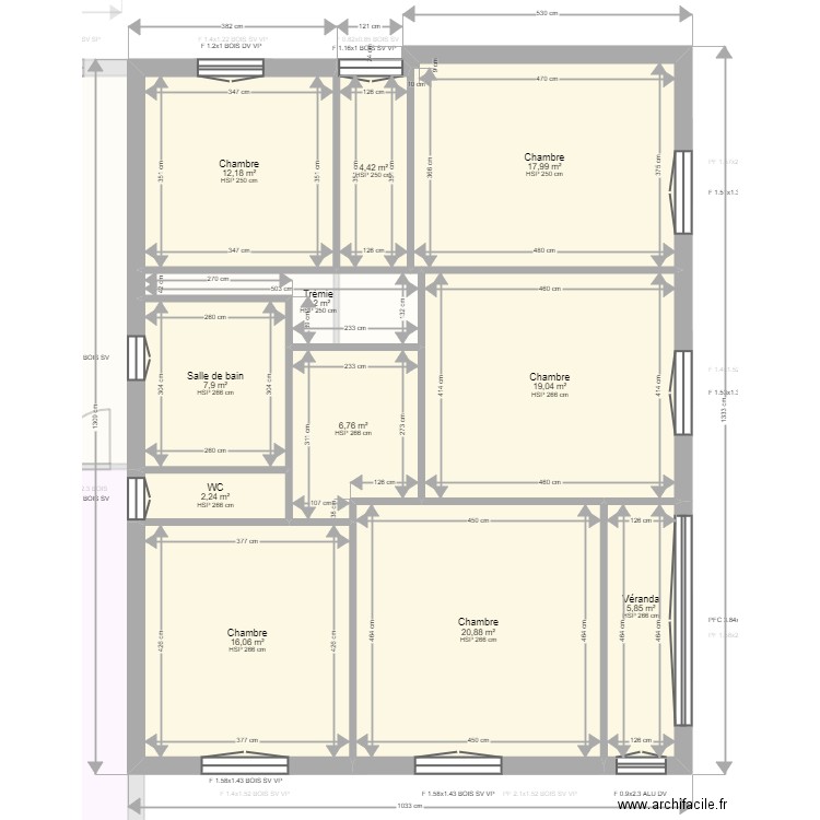 ML24004913  BERDIE. Plan de 25 pièces et 573 m2