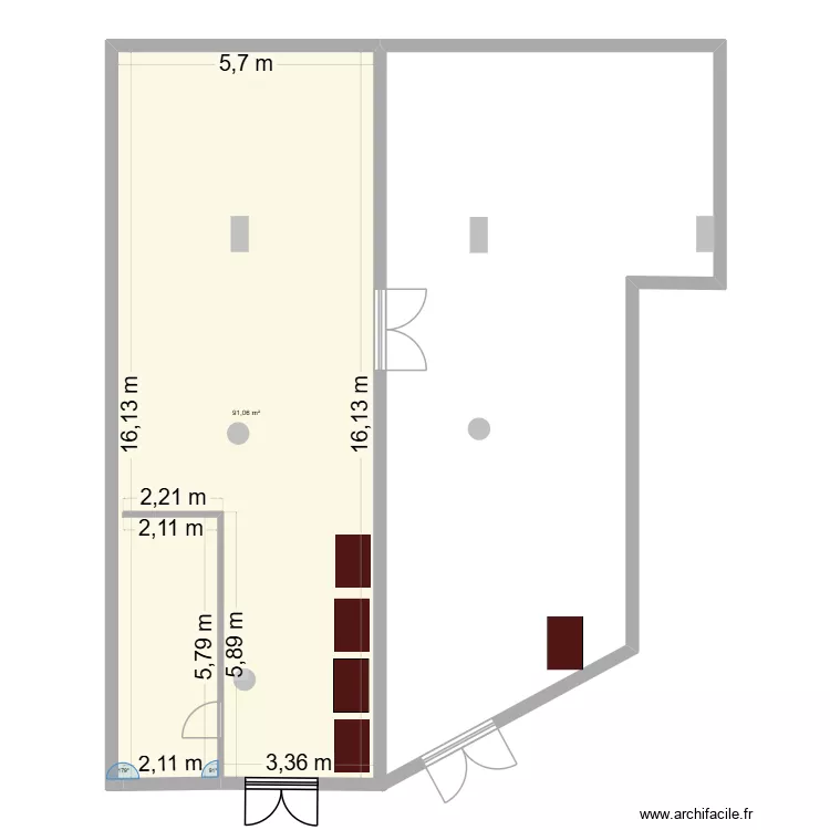 STK1. Plan de 1 et 91 m² STK1. Plan de 1 et 91 m²