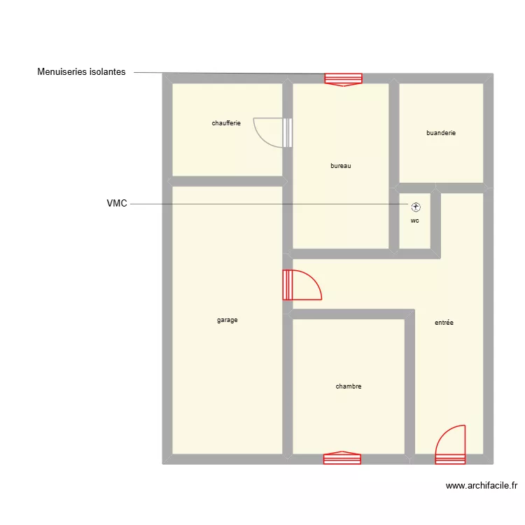 DEBROUST rdc &eacute;tape 5. Plan de 7  et 78 m²
