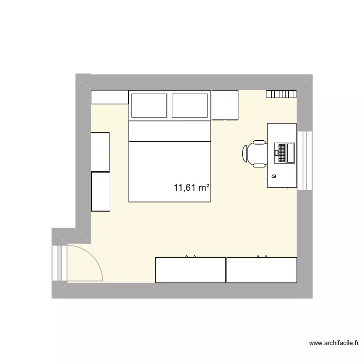 vad R. Plan de 1  et 12 m²