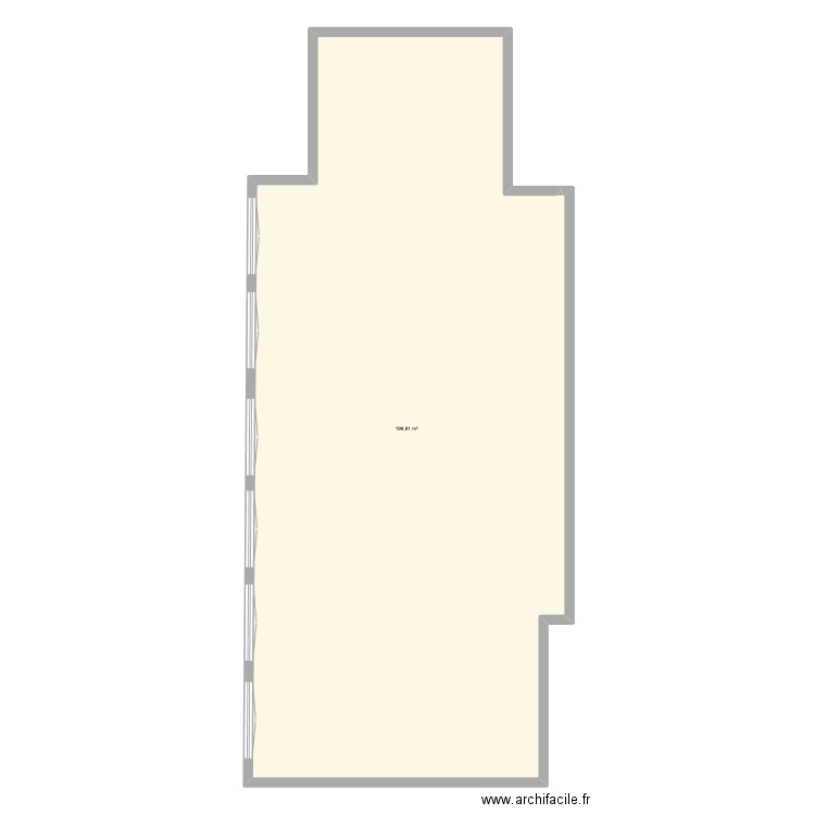 Ampere. Plan de 1 pièce et 200 m2