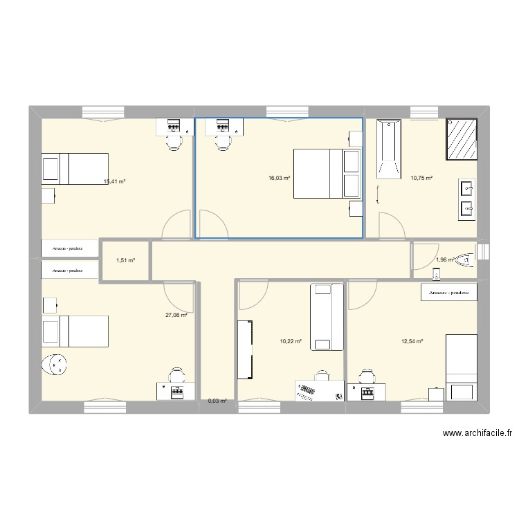 New maison ETAGE V10. Plan de 9 pièces et 95 m2