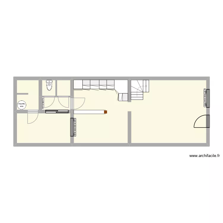 Le Treport RDC. Plan de 6  et 50 m²