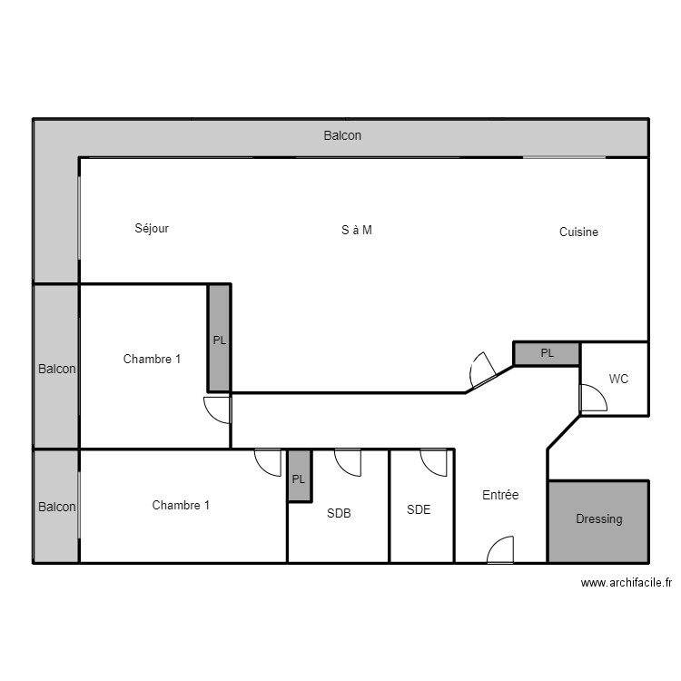 Plan KERLEAU. Plan de 12 pièces et 244 m2