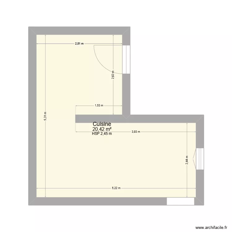 cuisine. Plan de 