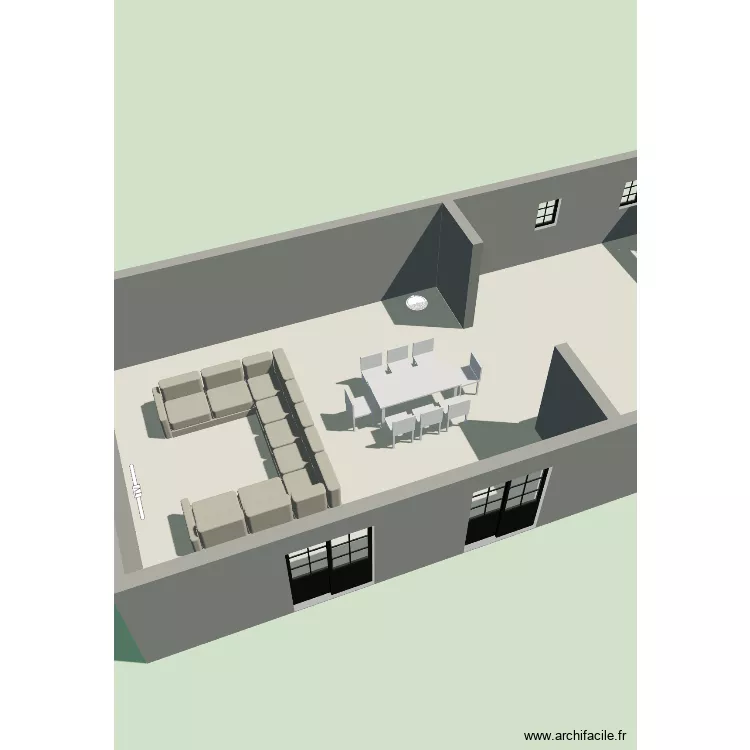 Pierre ronde 2. Plan de 2  et 110 m²