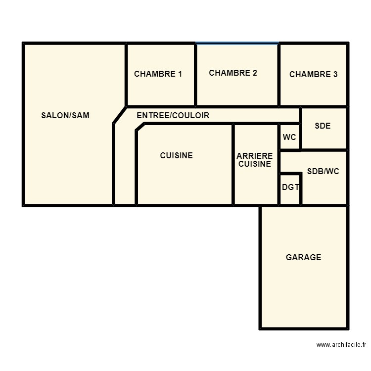 BERVAS AMIANTE 1. Plan de 11 pièces et 110 m2