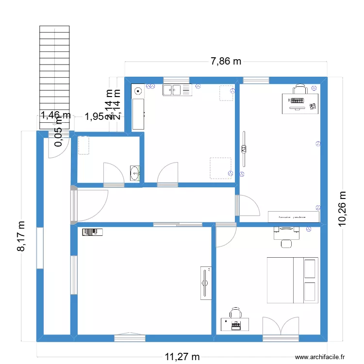maison blad3. Plan de 