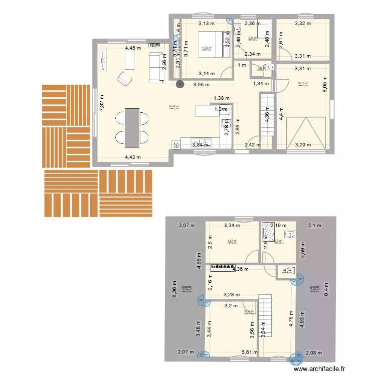 Plan maison Doussard 2. Plan de 